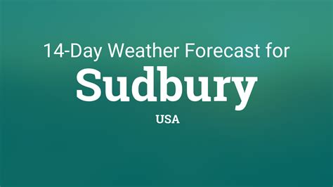 the weather network sudbury 14 day forecast.